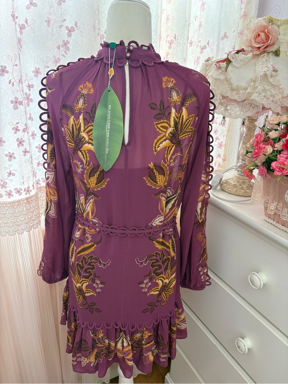 Farm Rio Delicate Chintz Ruffled Mini Dress - Picture 5 of 8